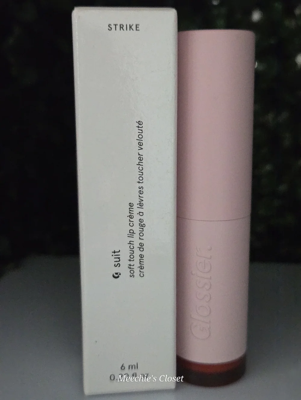 Glossier G Suit Soft Touch Matte Liquid Lip Creme Strike RED .2oz 6ml NIB Full